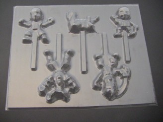 456sp Jacob Friends Chocolate Candy Lollipop Mold